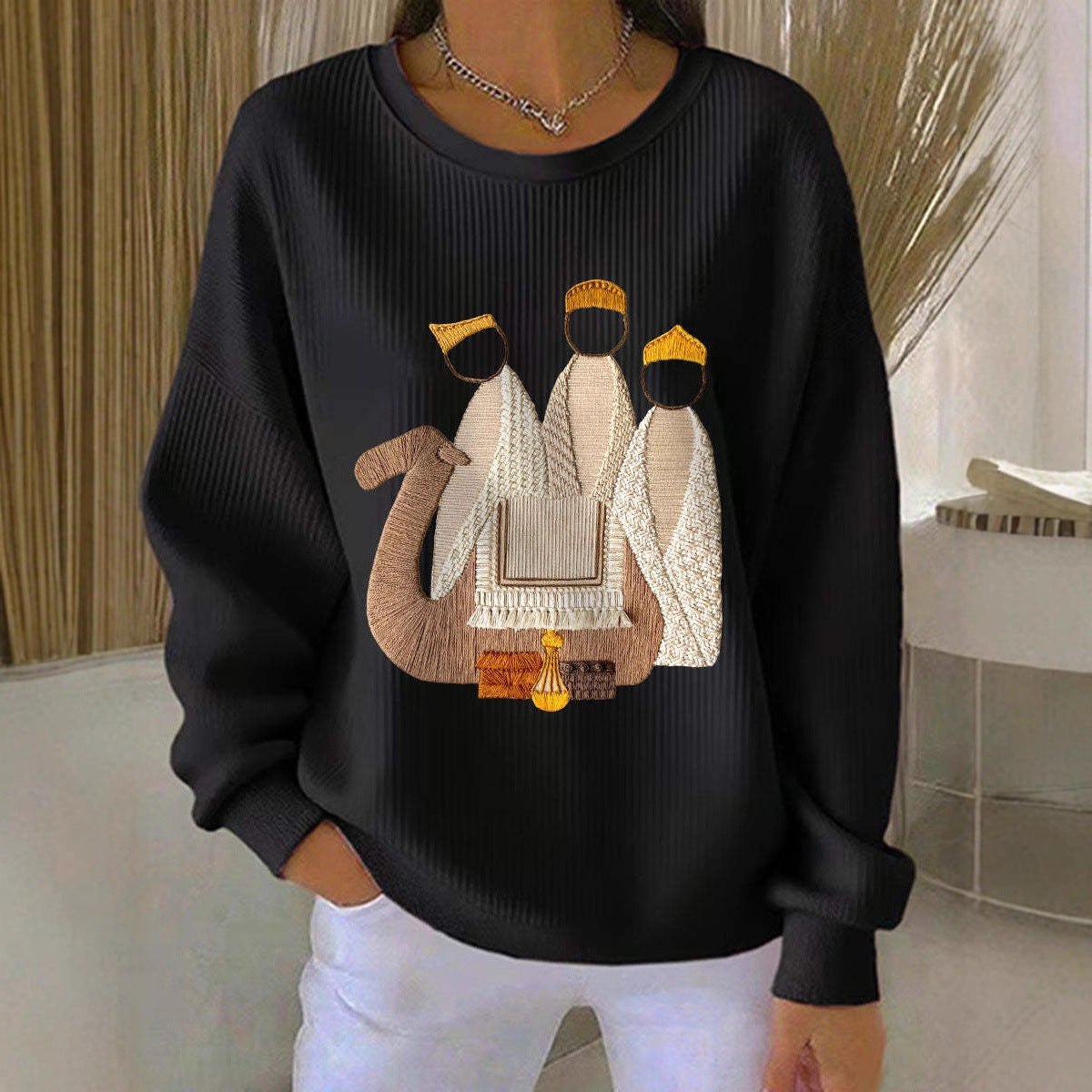6128df3639b8c7f215510e11a68bdbac3D Printed Christmas Sweatshirt Women