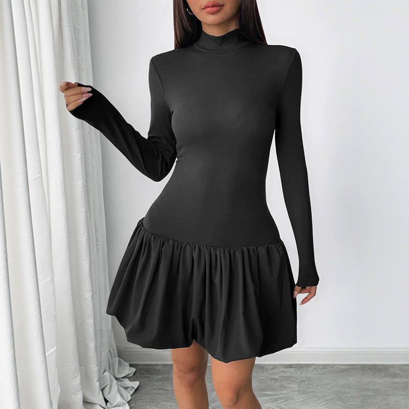 Basic Turtleneck Sweater Dress